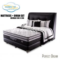 Kasur + Dipan Ukuran 100 - Comforta Perfect Dream 100 Set / Black